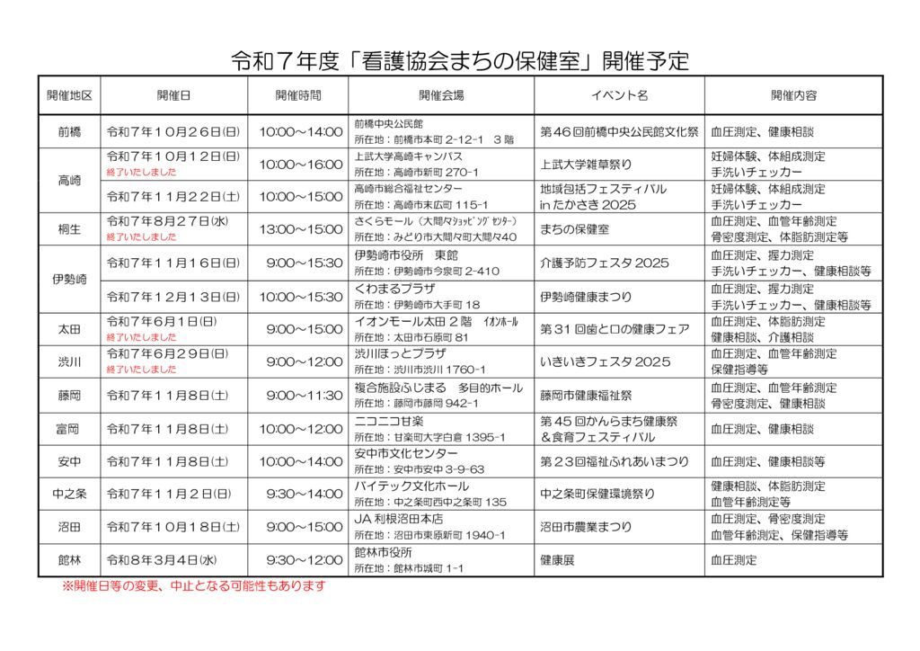 2025_r7_10_15_令和7年度看護協会まちの保健室実施予定のサムネイル